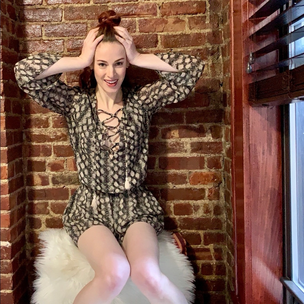 Show Me Your Mumu Short Romper Snake Print. Size S